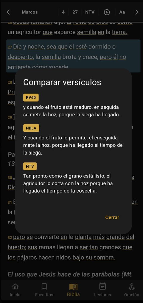 Comparar versiones bíblicas